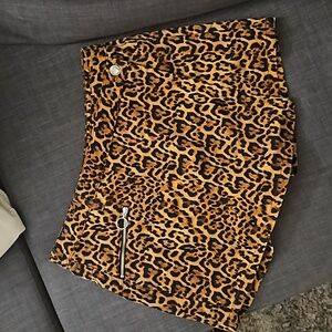 Zara leopard Print skort brown size M